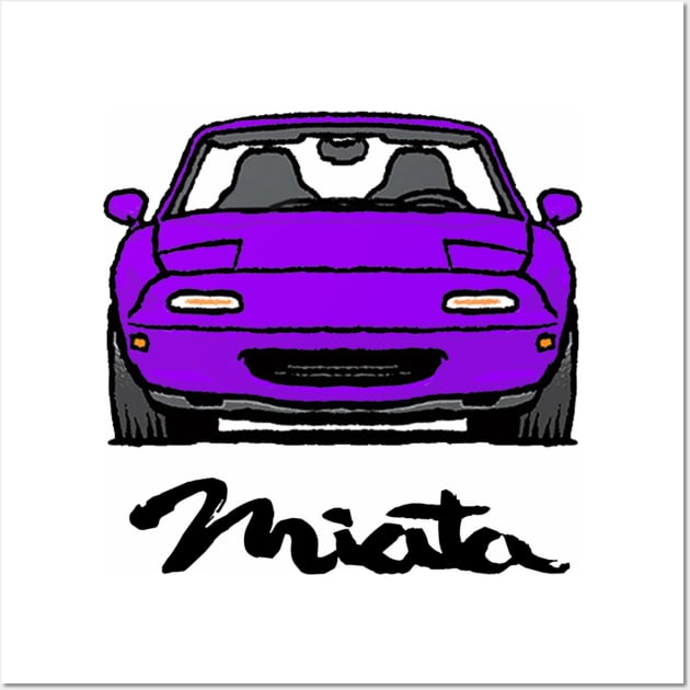 MX5 Miata NA Purple Wall Art by Woreth